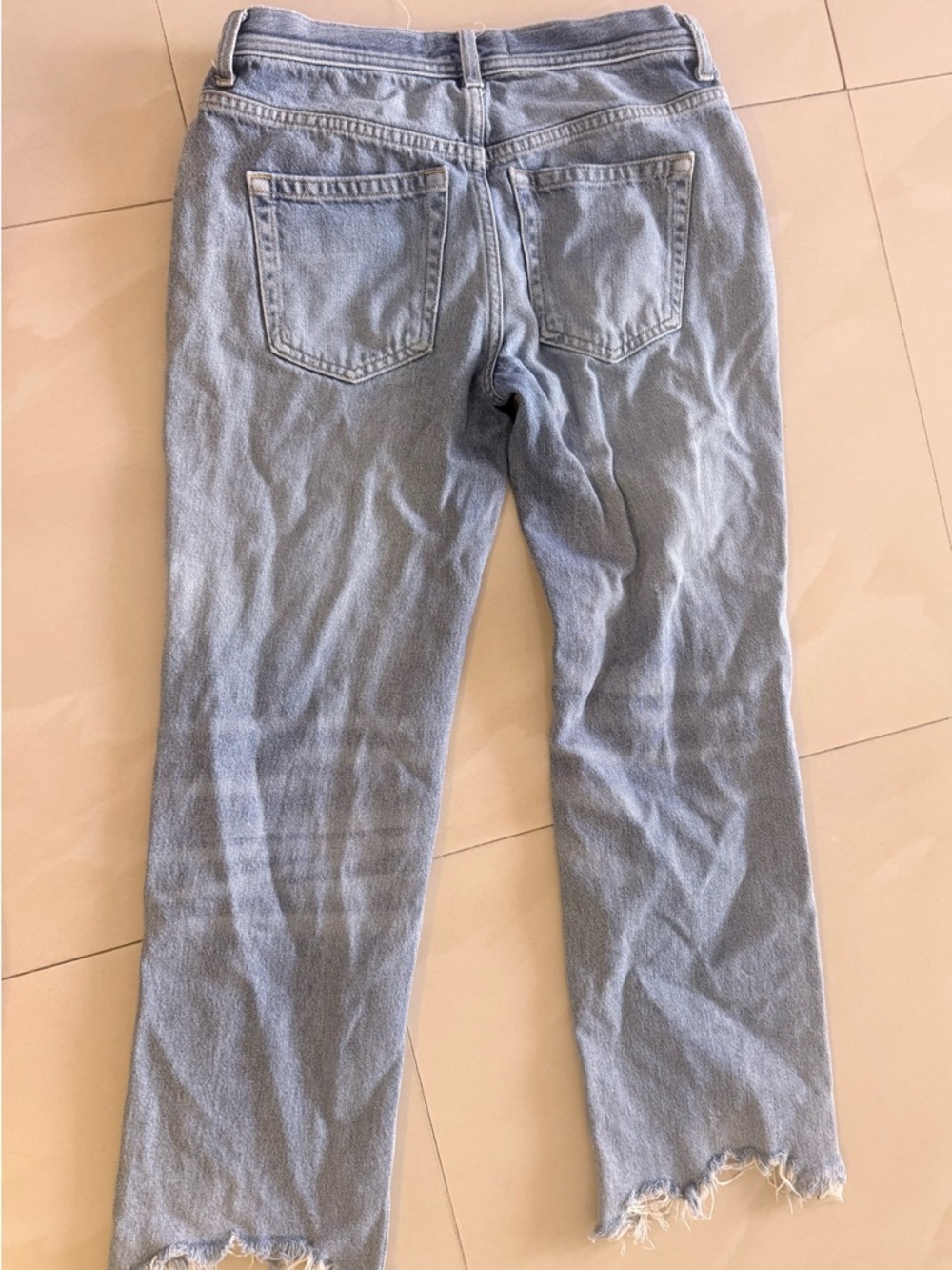 We the free Light Blue Distressed Straight-Leg Women's Jeans size 25 - Picture 4 of 14